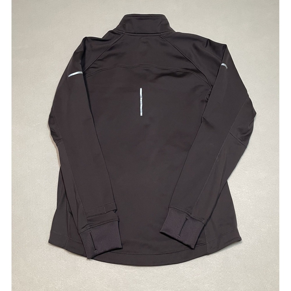 Nike Running Dri-FIT Full Zip Jacket Womens Large Grey Purple Thumbholes Fleece - Picture 5 of 10